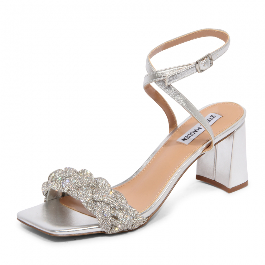 Amazon.com | Steve Madden Disco Women's Heels Silver Size 7 M | Platforms &  Wedges