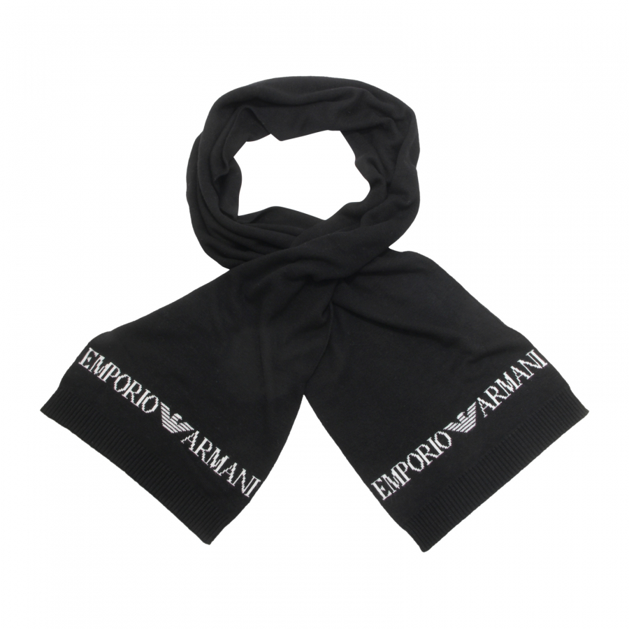 I2312 SCIARPA UOMO EMPORIO ARMANI 160X28 CM MAN SCARF BLACK